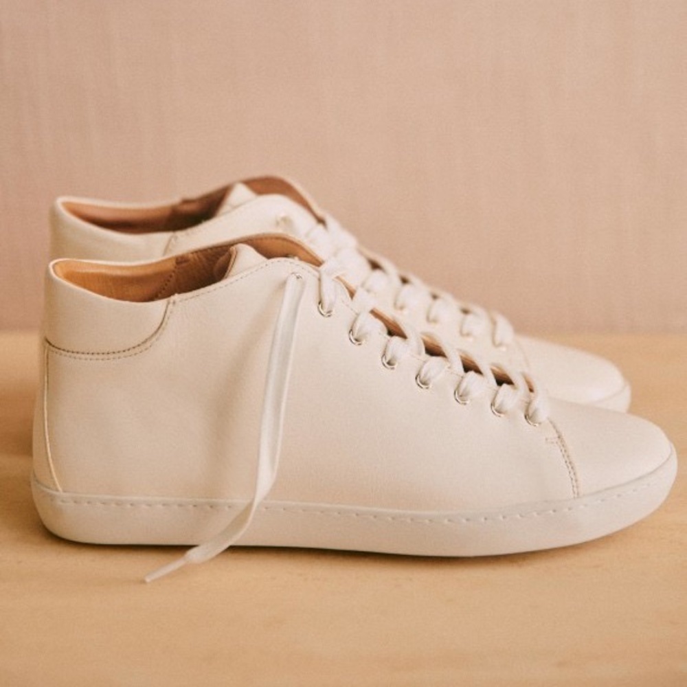 Sézane Simone Sneakers - smooth ecru